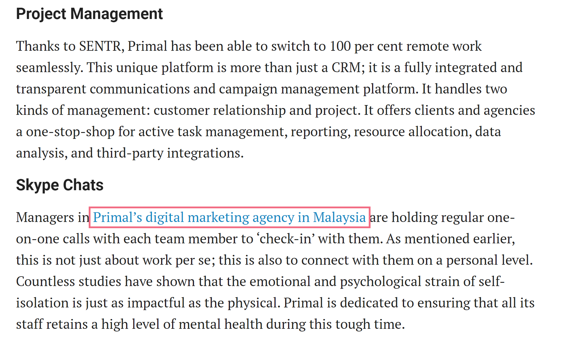 Screenshot highlighting a backlink within a paragraph.