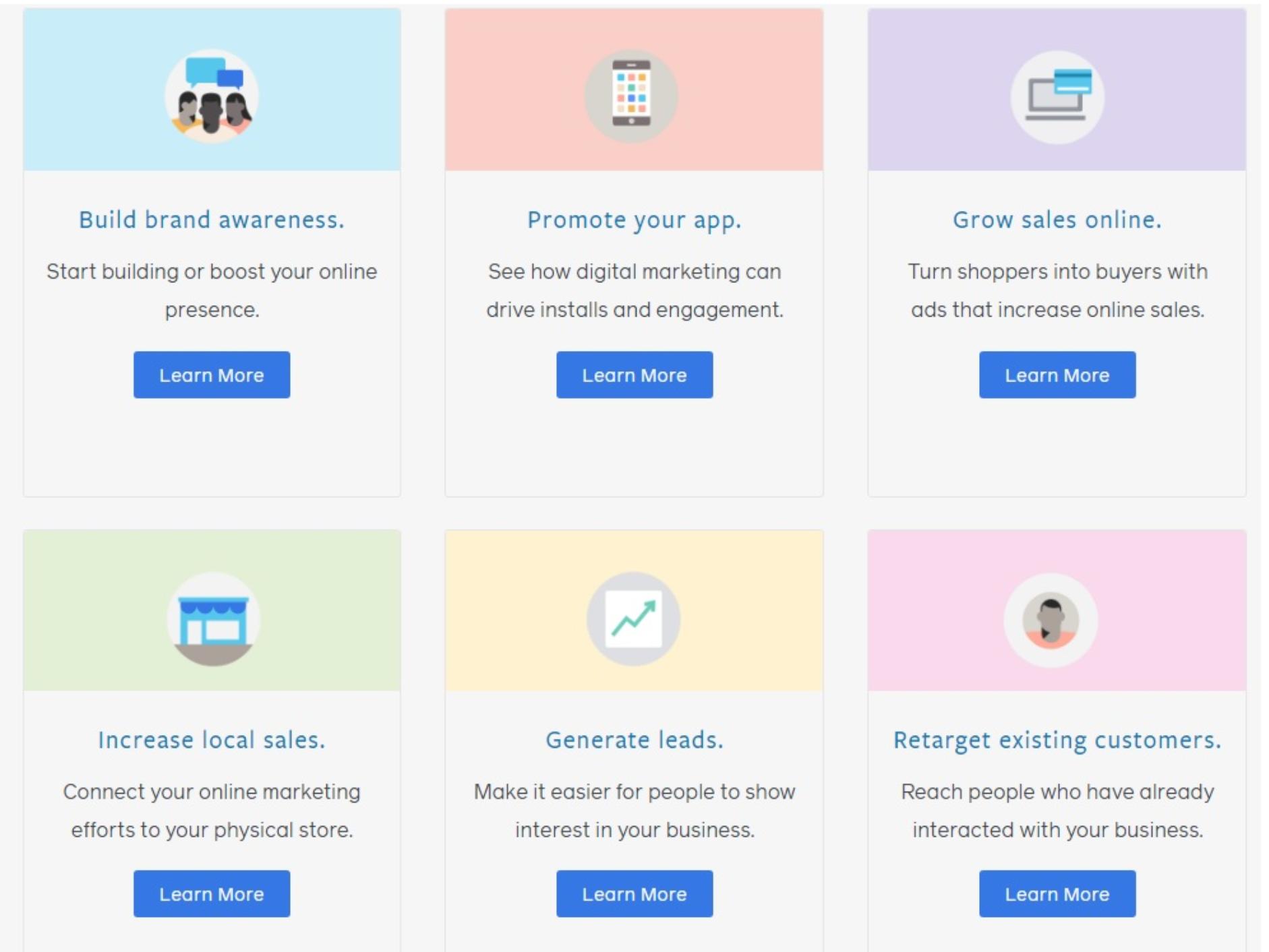 screenshot of facebook advert dashboard